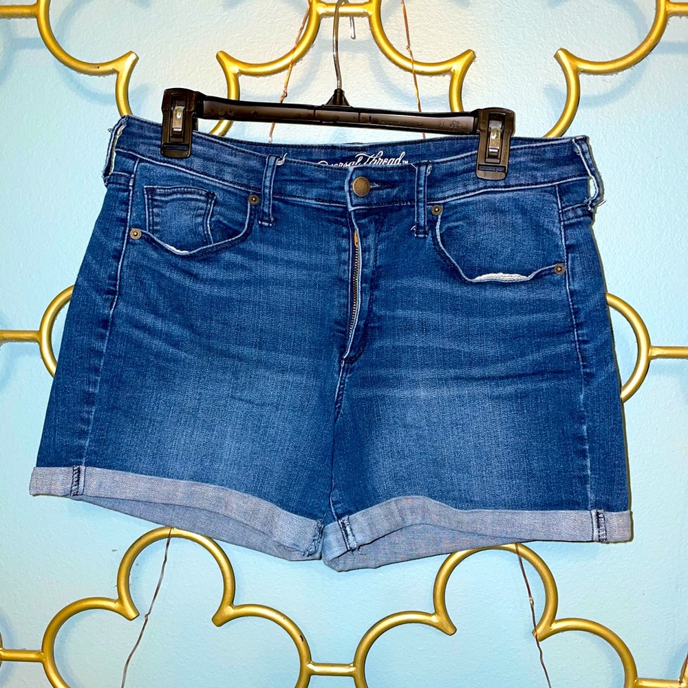 High Rise Blue Jean Shorts